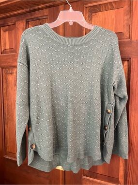 FAT FACE Emmy Knit Sweater Sage size 10